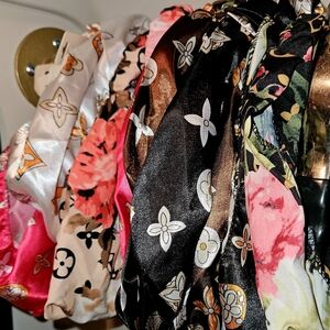 Floral and Patterned Silk Headbands (Sold Individually Not In Bulk)